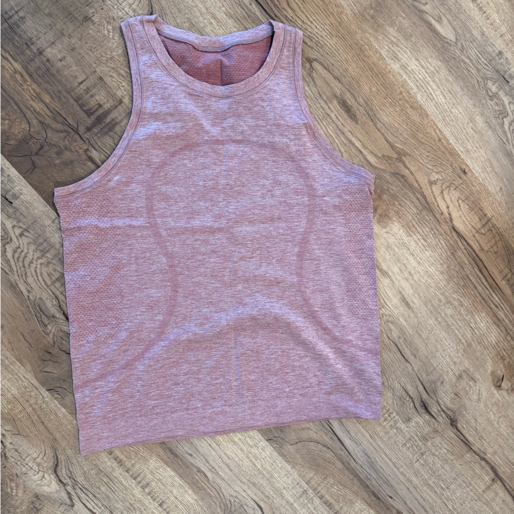 Casual Sleeveless Pink Muscle Tee